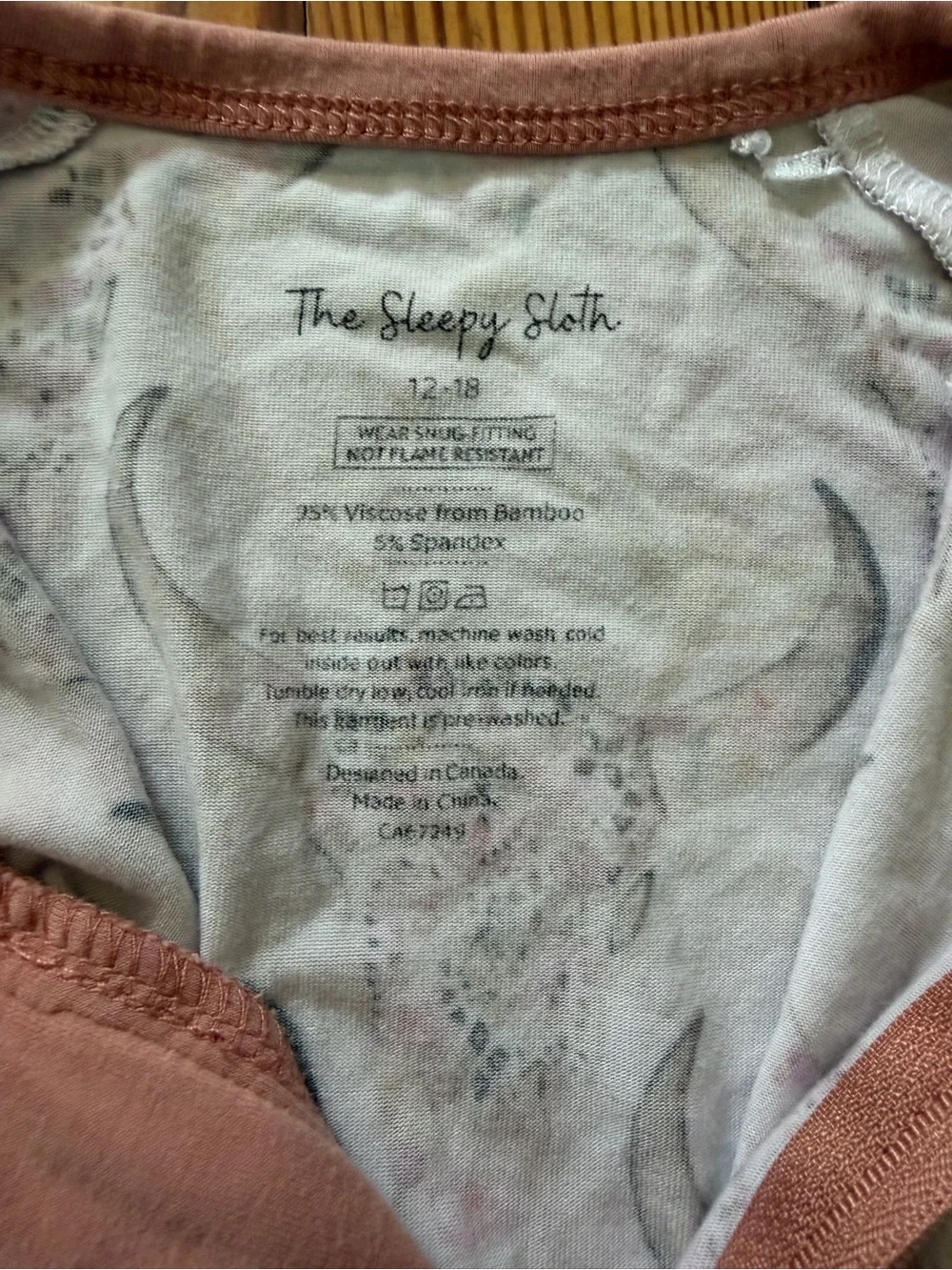 The Sleepy Sloth Bamboo Convertible Zip Sleeper Floral Longhorn 12-18M